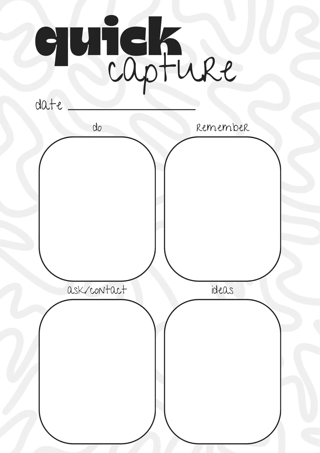 Guided Quick Capture journal page